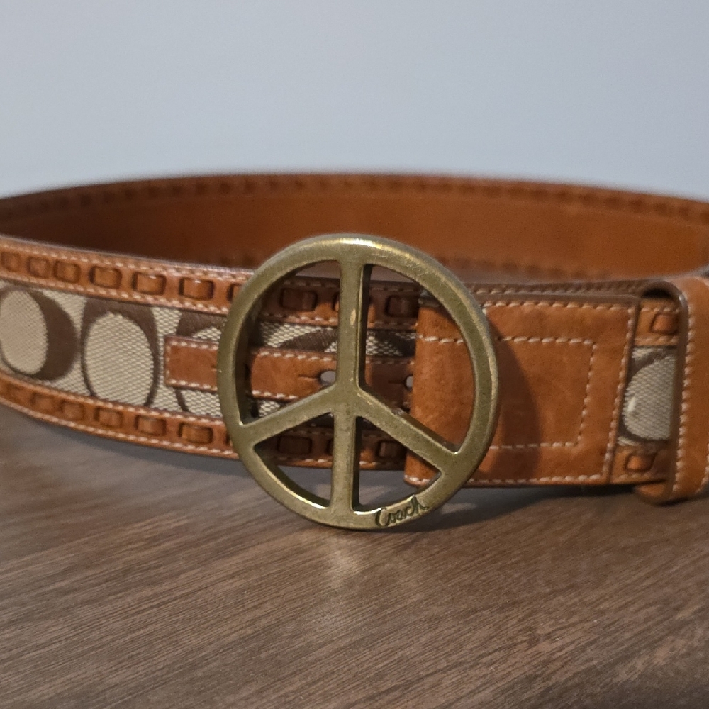 Coach Tan Leather Belt